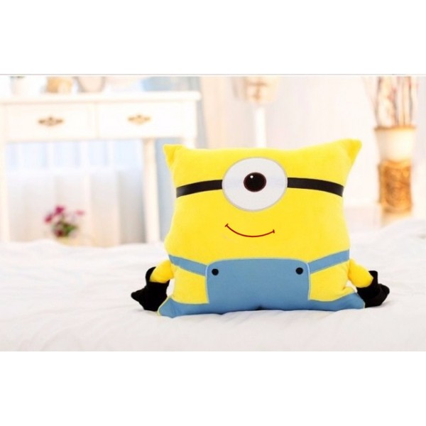 Big Minion 3D Eyes Plush Soft Toy Cushion Throw Pillows